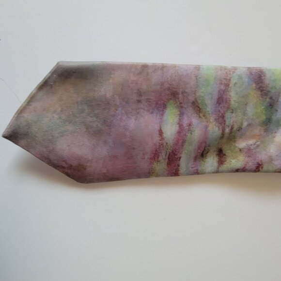 Ralph Marlin Original Silk Necktie With Abstract Art Design - Picture 2 of 4